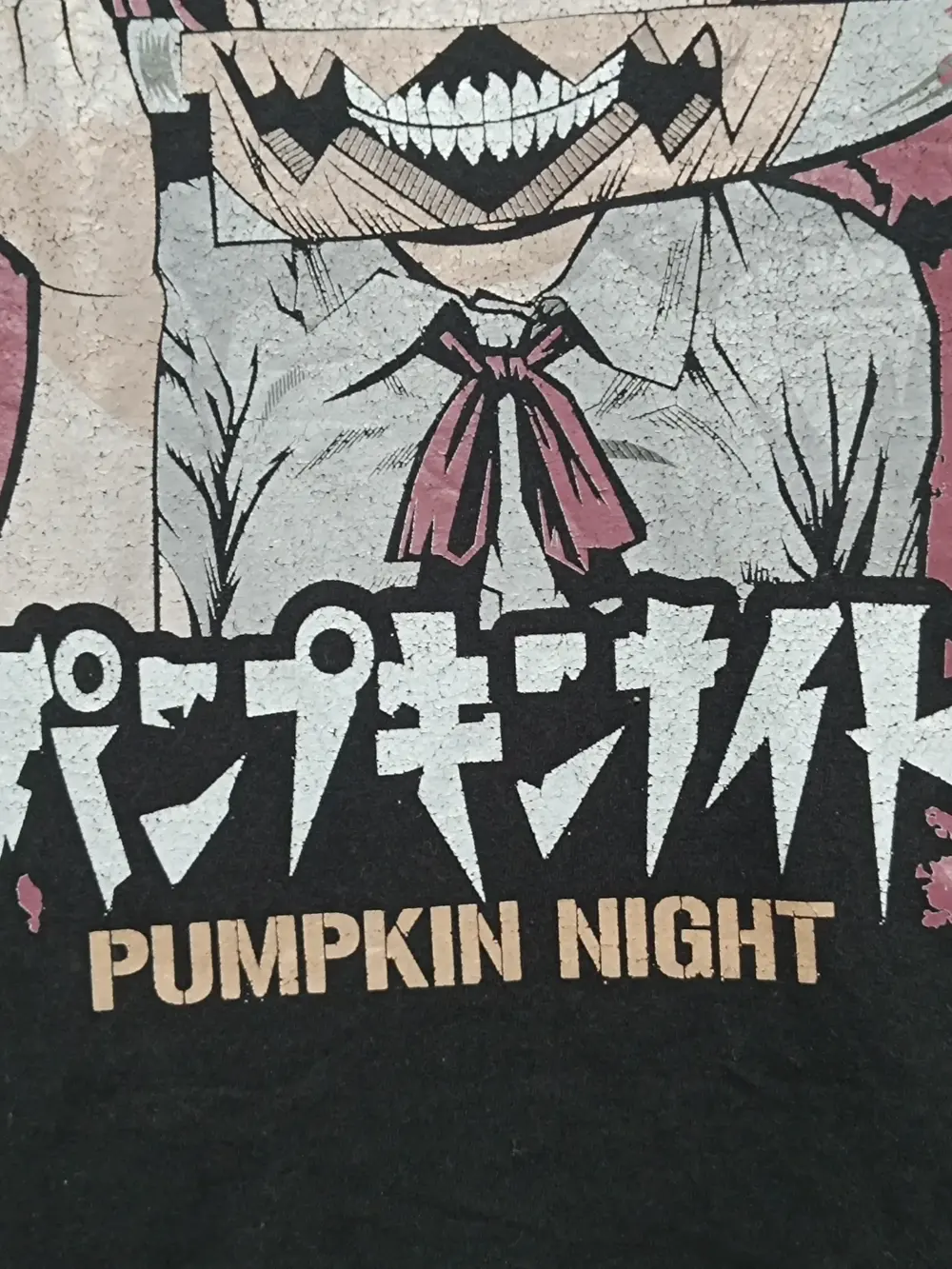 Camiseta vintage Halloween Pumpkin Night talla L Fruit of the loom, foto 2