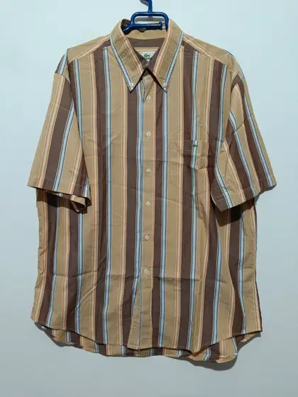 Camisa a rayas manga corta Lacoste talla 44 ver medidas