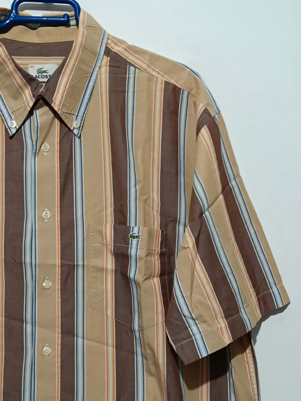 Camisa a rayas manga corta Lacoste talla 44 ver medidas, foto 2