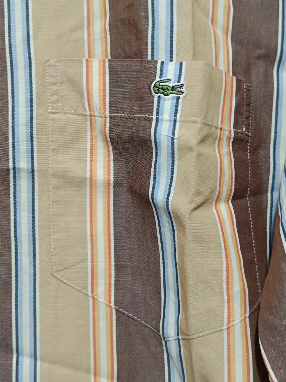 Camisa a rayas manga corta Lacoste talla 44 ver medidas, foto 3