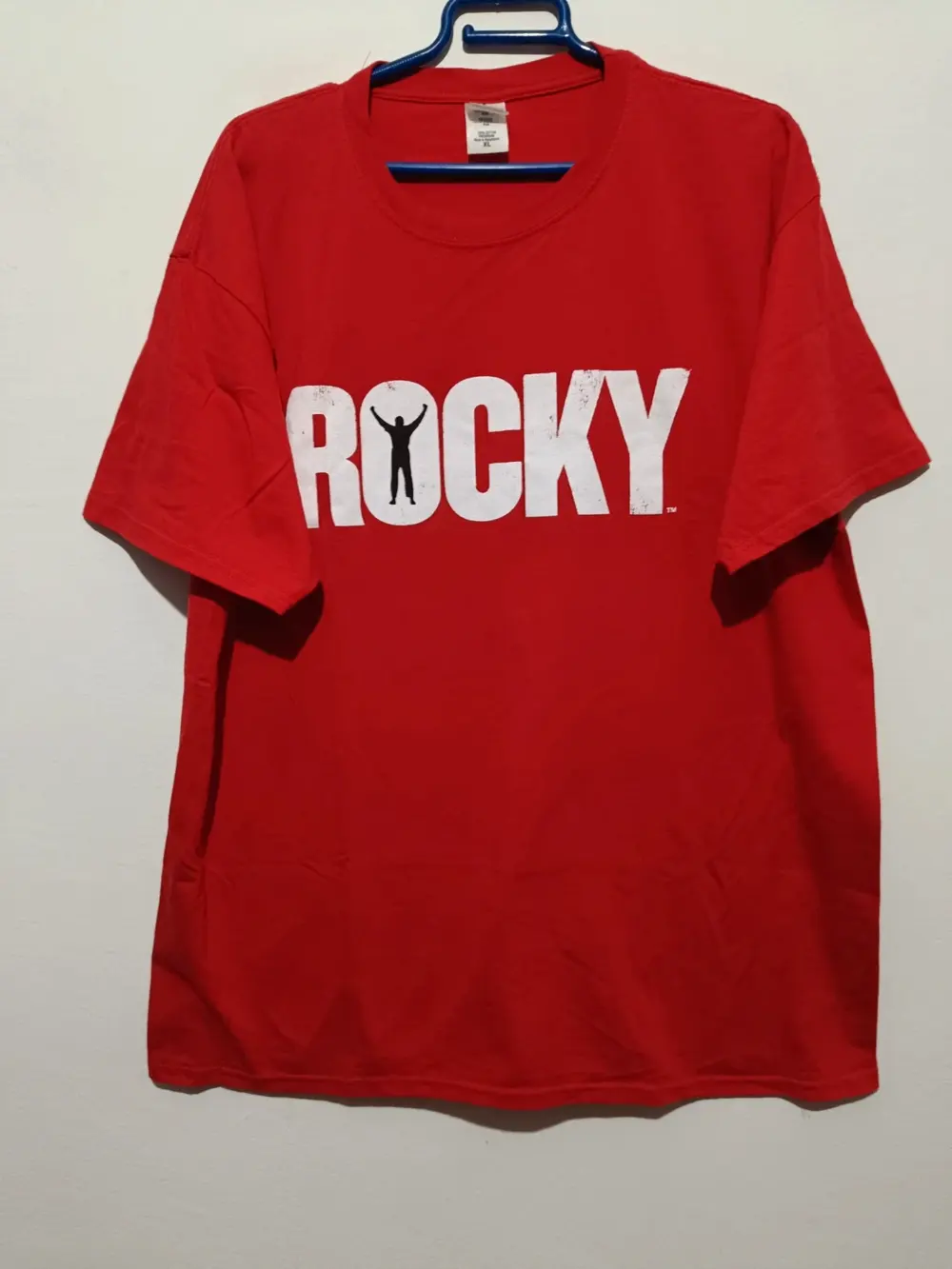 Camiseta vintage manga corta Rocky Tm Gildan talla XL ver medidas