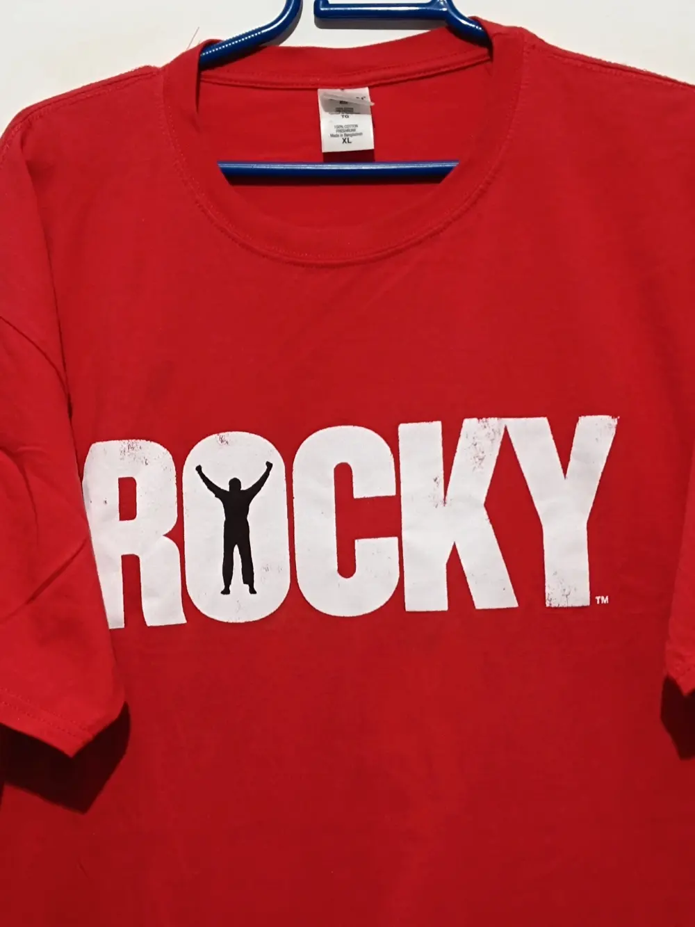 Camiseta vintage manga corta Rocky Tm Gildan talla XL ver medidas, foto 2