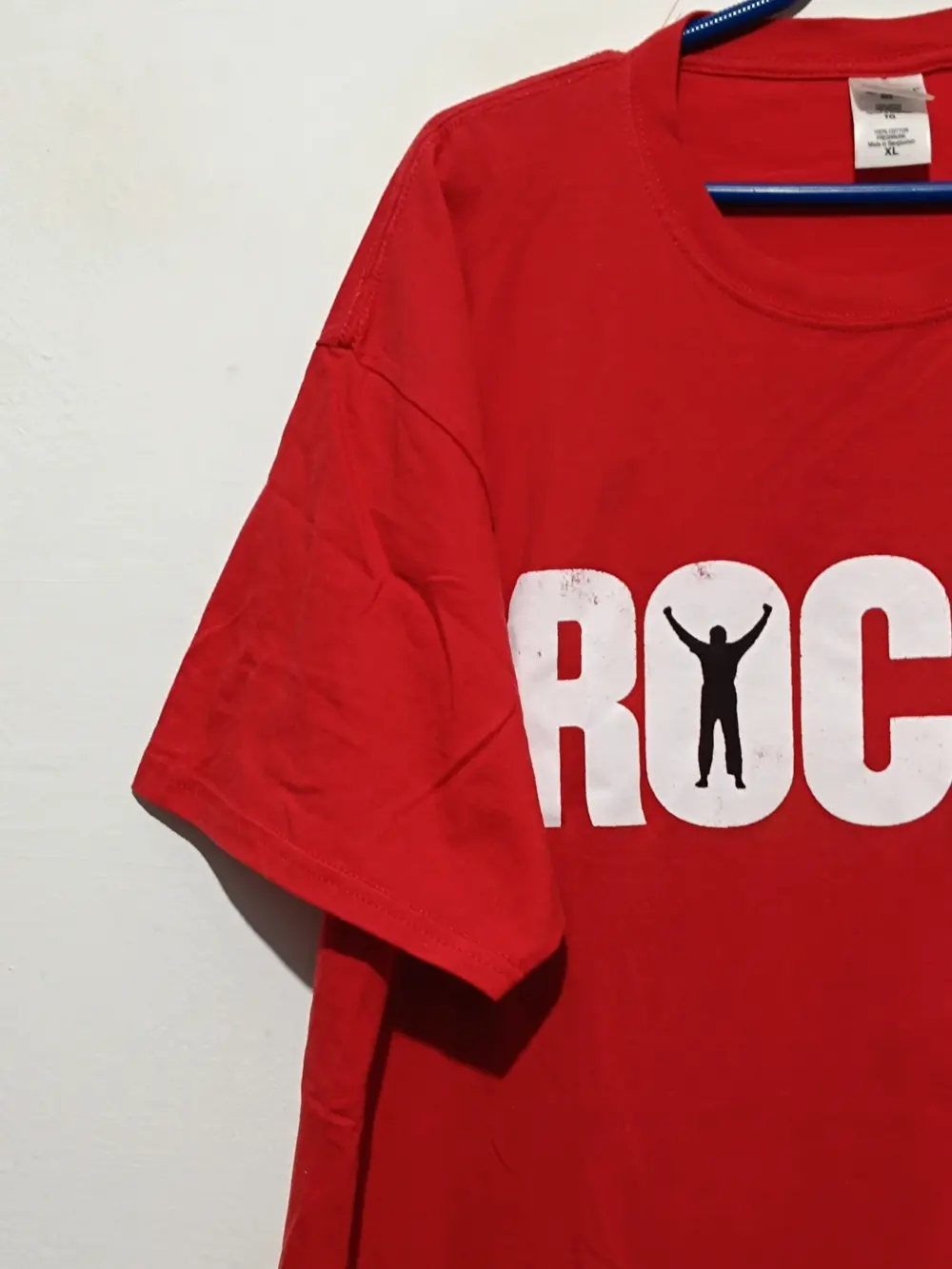 Camiseta vintage manga corta Rocky Tm Gildan talla XL ver medidas, foto 3