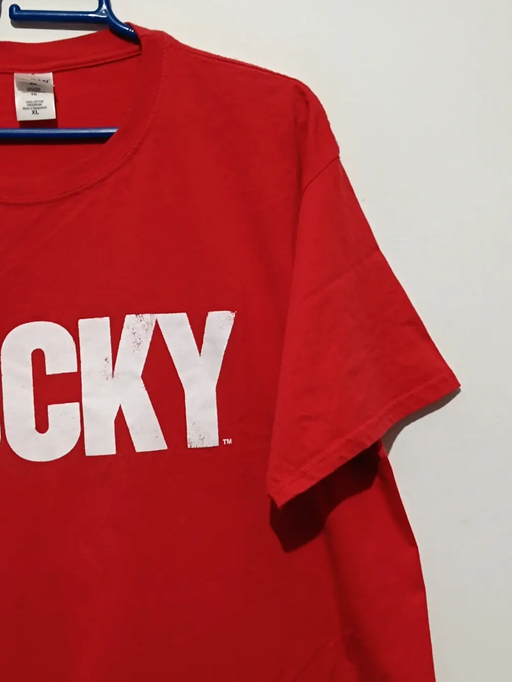 Camiseta vintage manga corta Rocky Tm Gildan talla XL ver medidas, foto 4