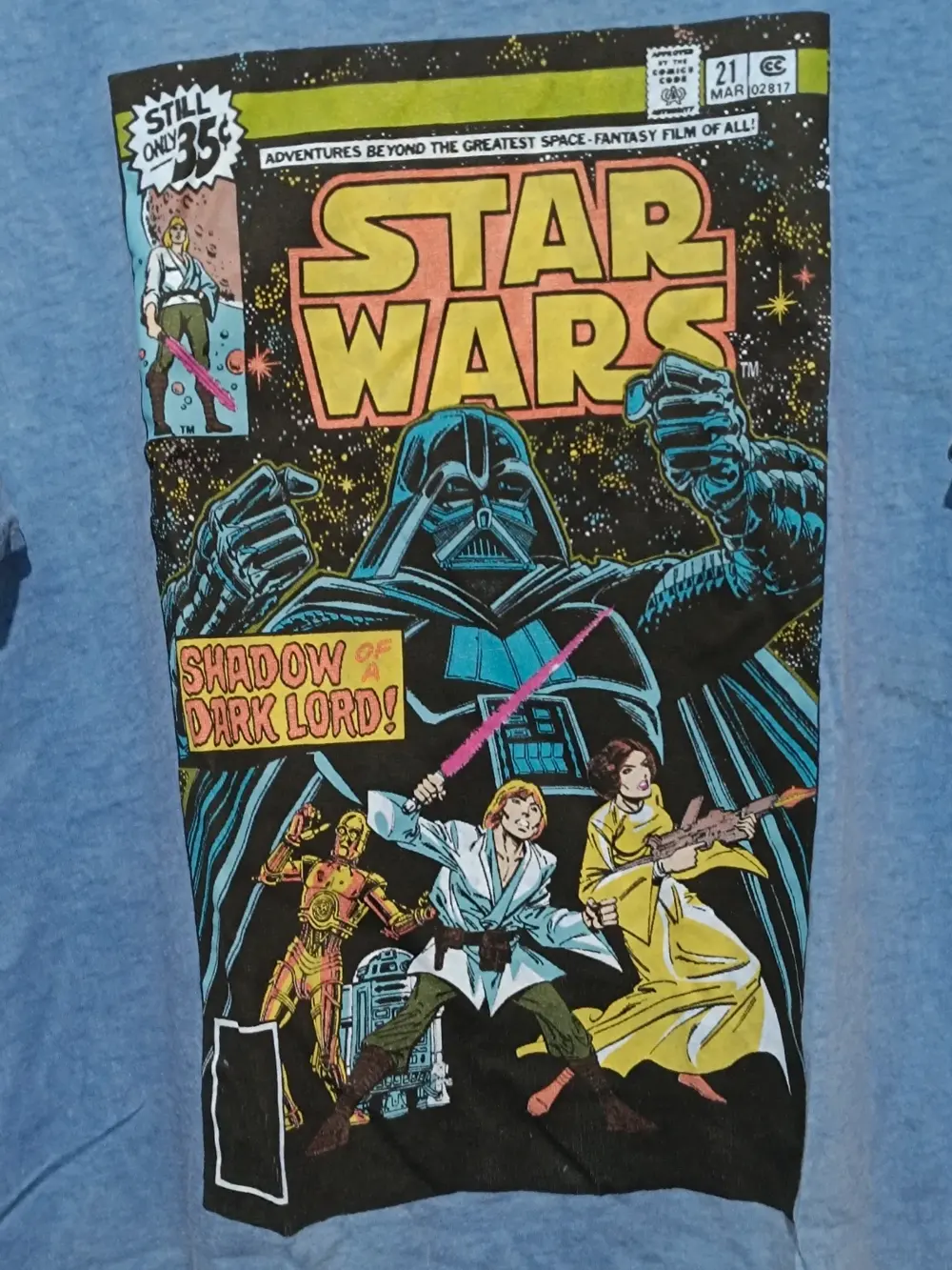 Camiseta Star Wars azul talla L, foto 2