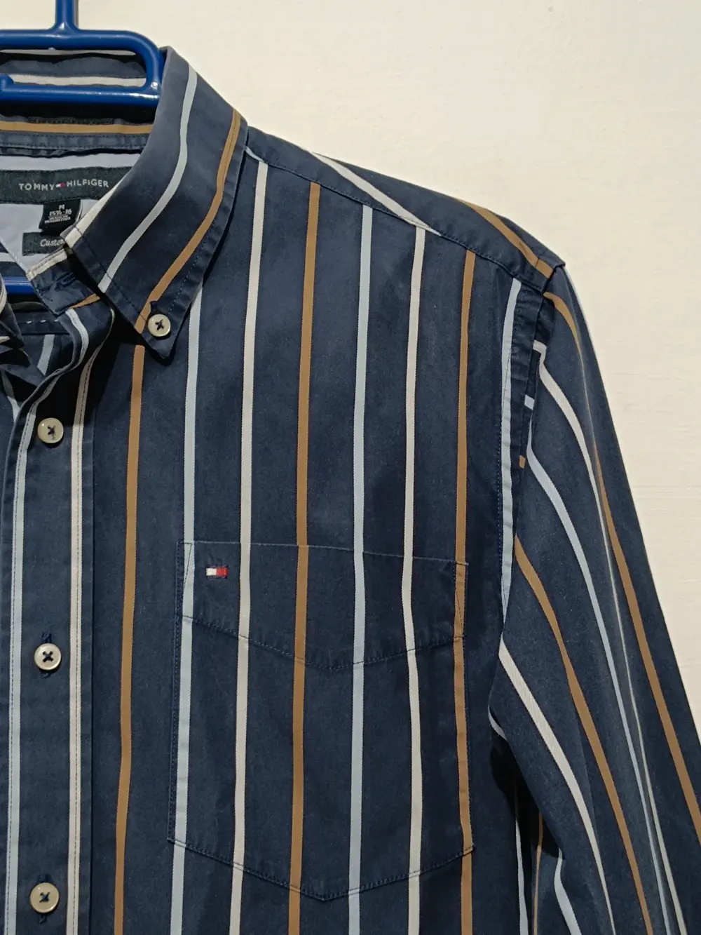 Camisa Tommy Hilfiger a rayas manga larga talla M, foto 4