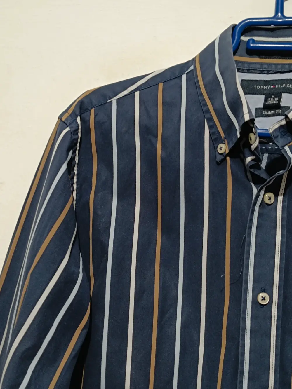 Camisa Tommy Hilfiger a rayas manga larga talla M, foto 5