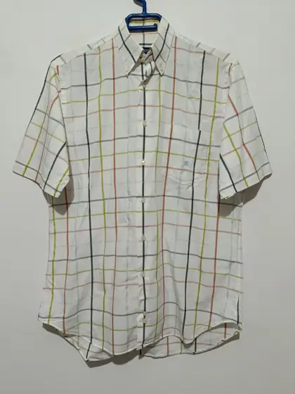 Camisa a cuadros manga corta Burberry talla 2 equivale a una L ver medidas