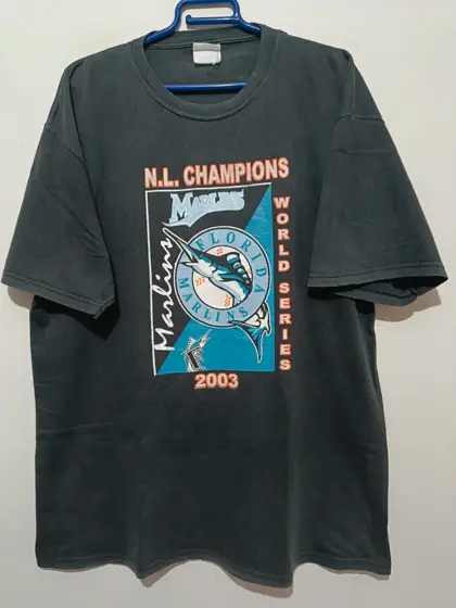 Camiseta vintage MLB Florida Marlins Hanes talla XL ver medidas