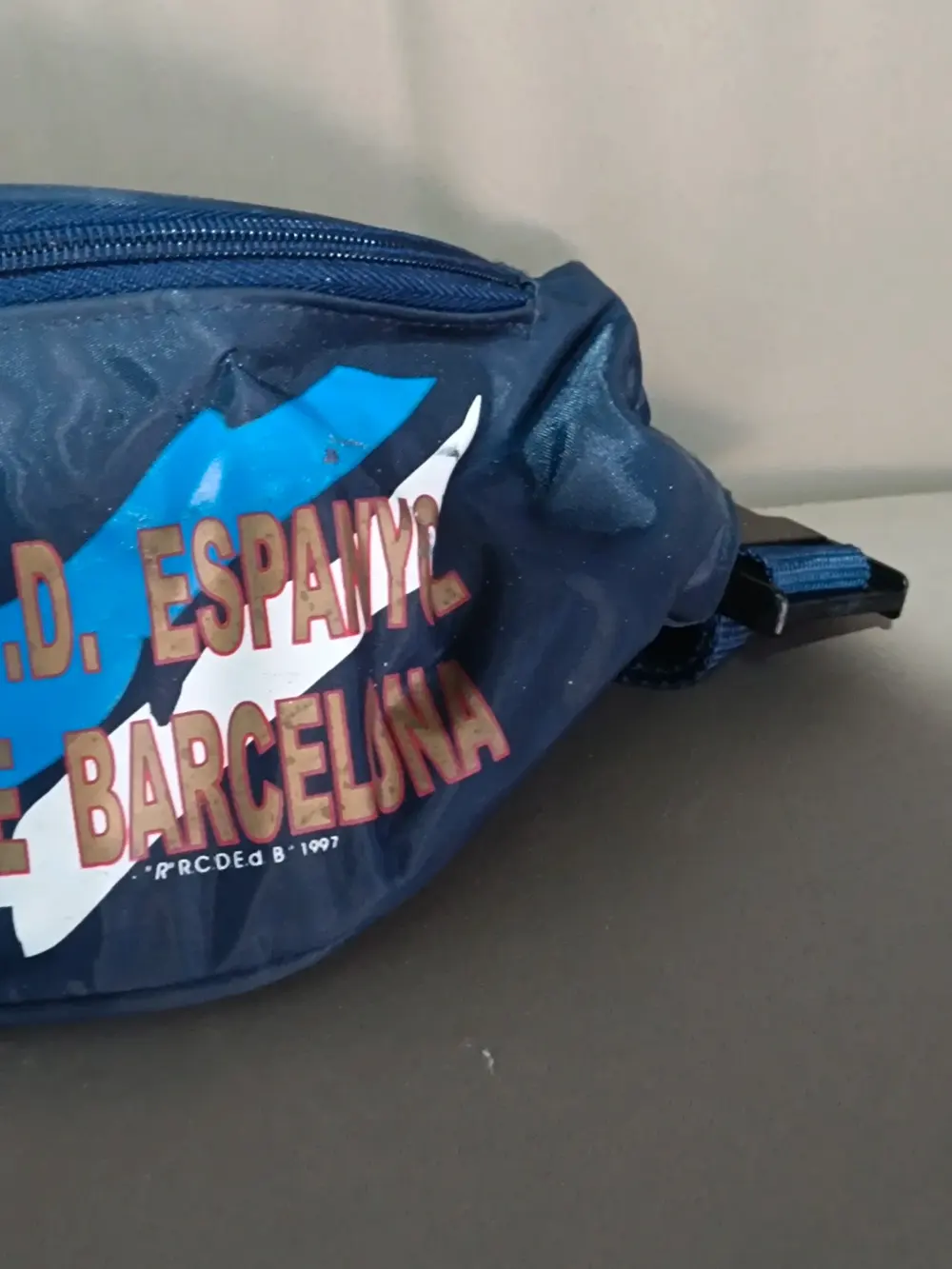 Riñonera vintage RCD Espanyol de Barcelona año 1997 talla única ajustable adulto unisex, foto 2