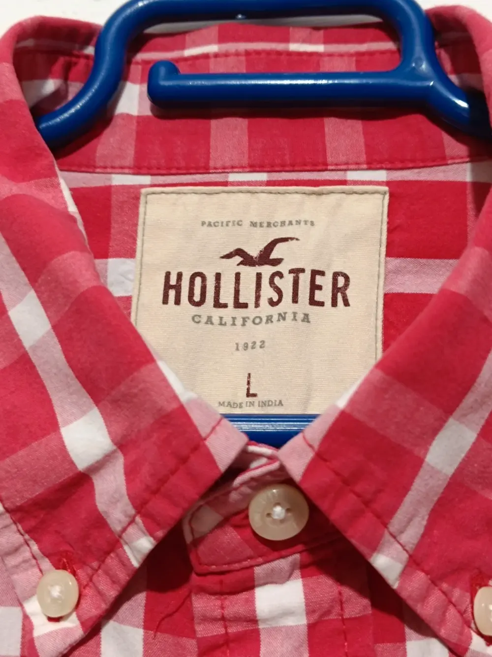Camisa a cuadros Hollister talla L, foto 3