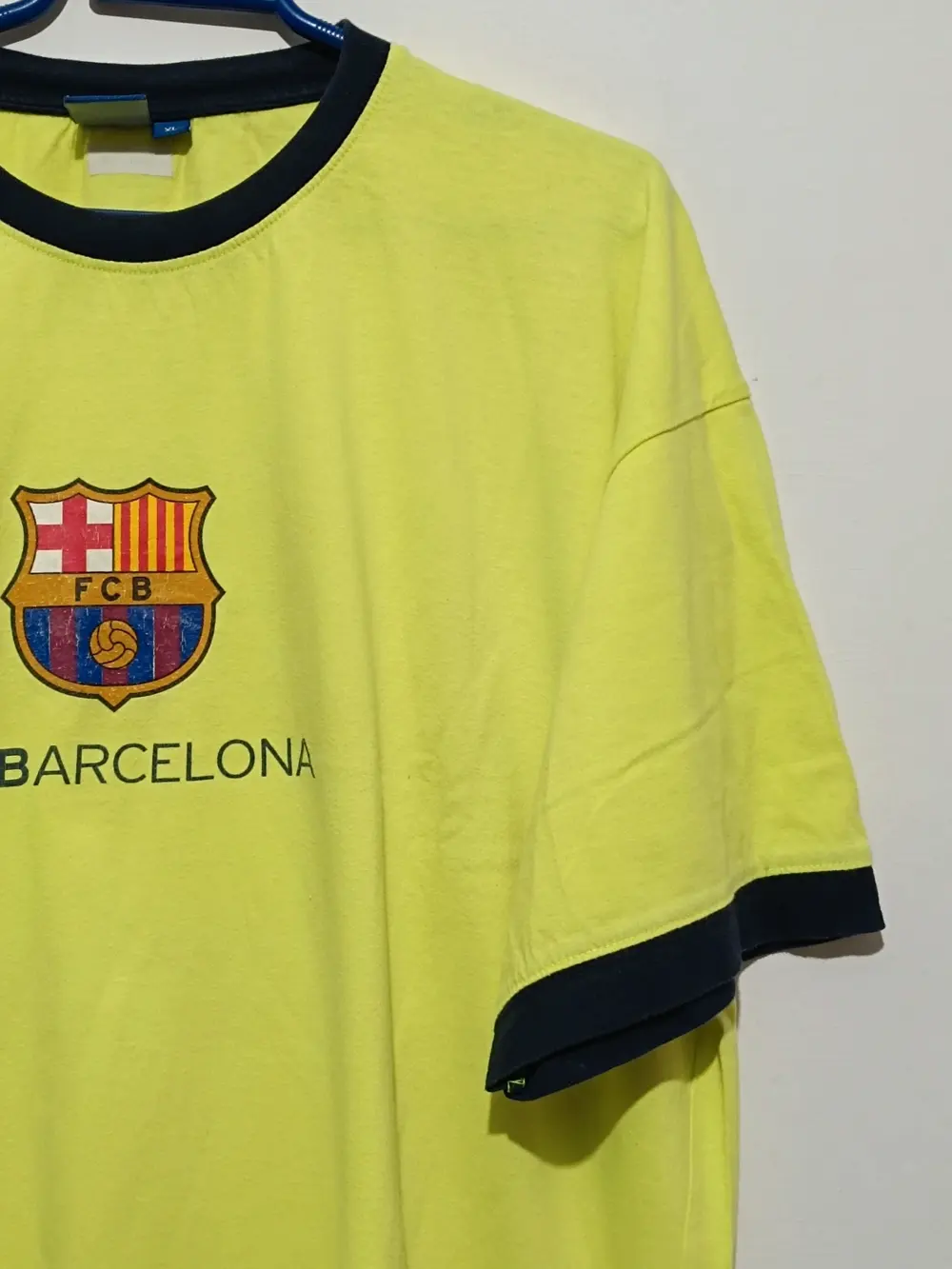 Camiseta FC Barcelona oficial logo amarilla talla XL, foto 4