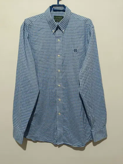 Camisa a cuadros manga larga Ralph Lauren talla 42-16/5 equivale a una XL ver medidas