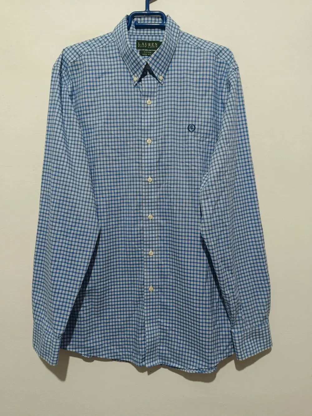 Camisa a cuadros manga larga Ralph Lauren talla 42-16/5 equivale a una XL ver medidas