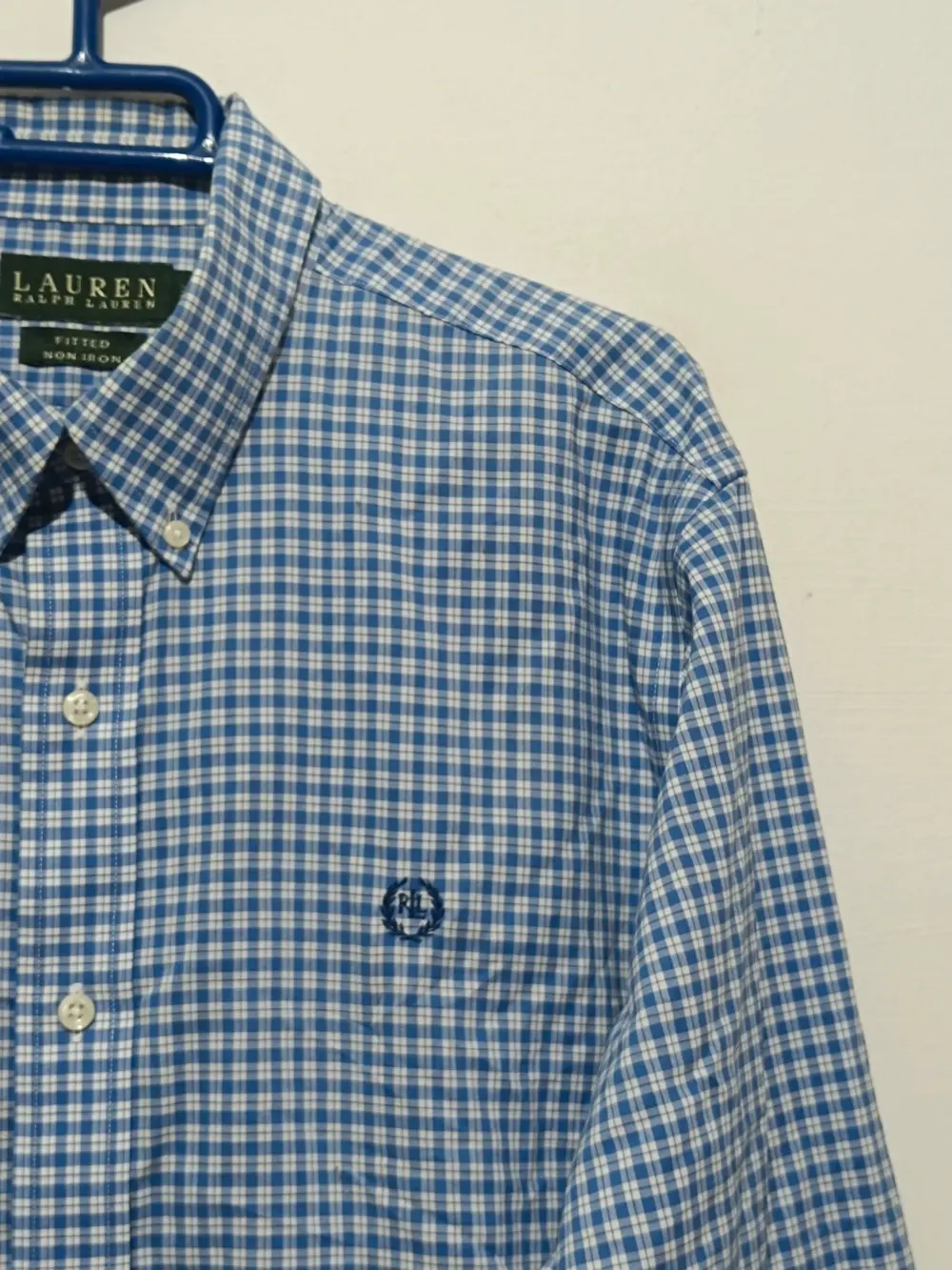 Camisa a cuadros manga larga Ralph Lauren talla 42-16/5 equivale a una XL ver medidas, foto 5
