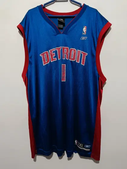 Camiseta vintage Reebok Detroit Pistons Billups #1 talla XXL ver medidas