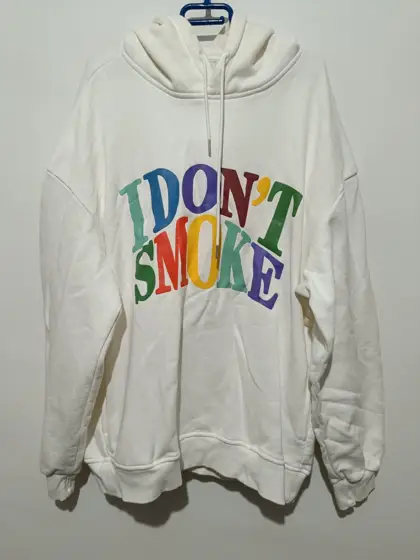 Sudadera con capucha I don't Smoke talla XL oversize ver medidas