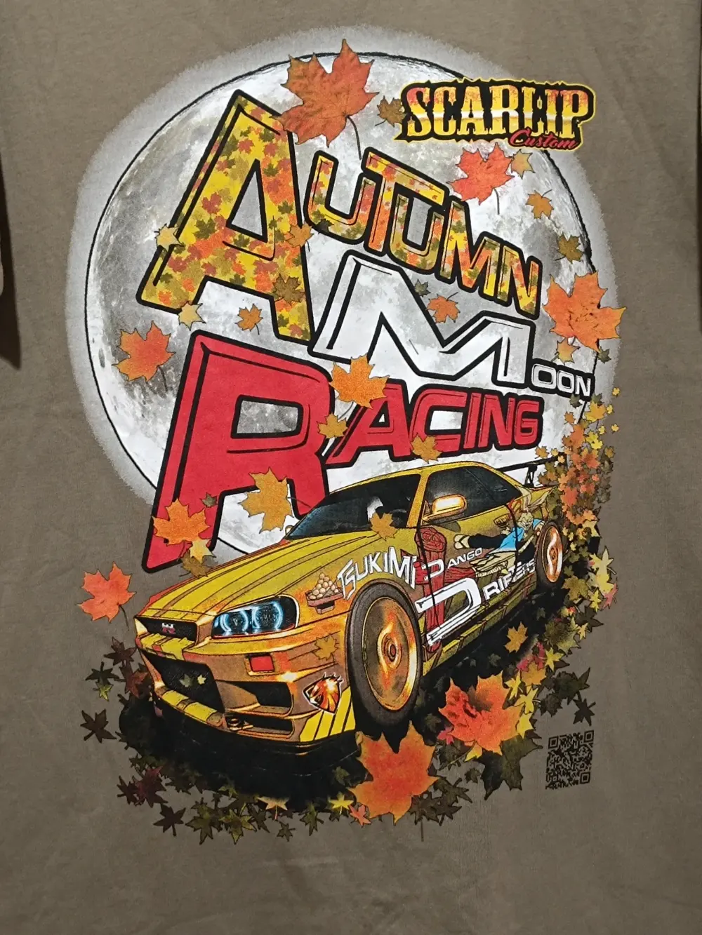 Camiseta Autumn Moon Racing Scarlip custom talla L, foto 2