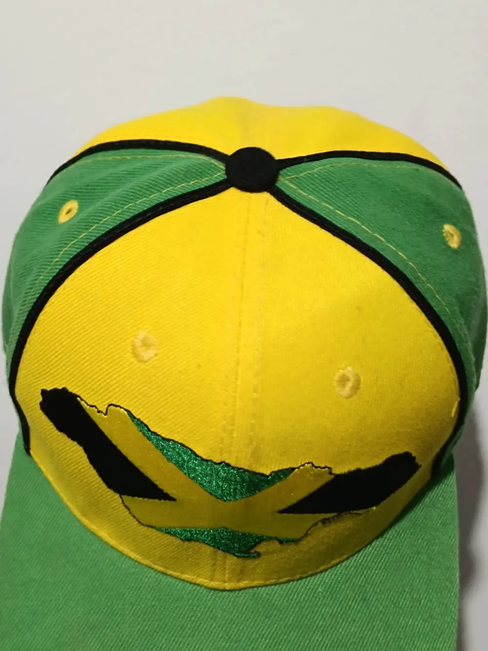Gorra Jamaica Verde Amarillo talla Underground kulture talla única ajustable adulto unisex, foto 3