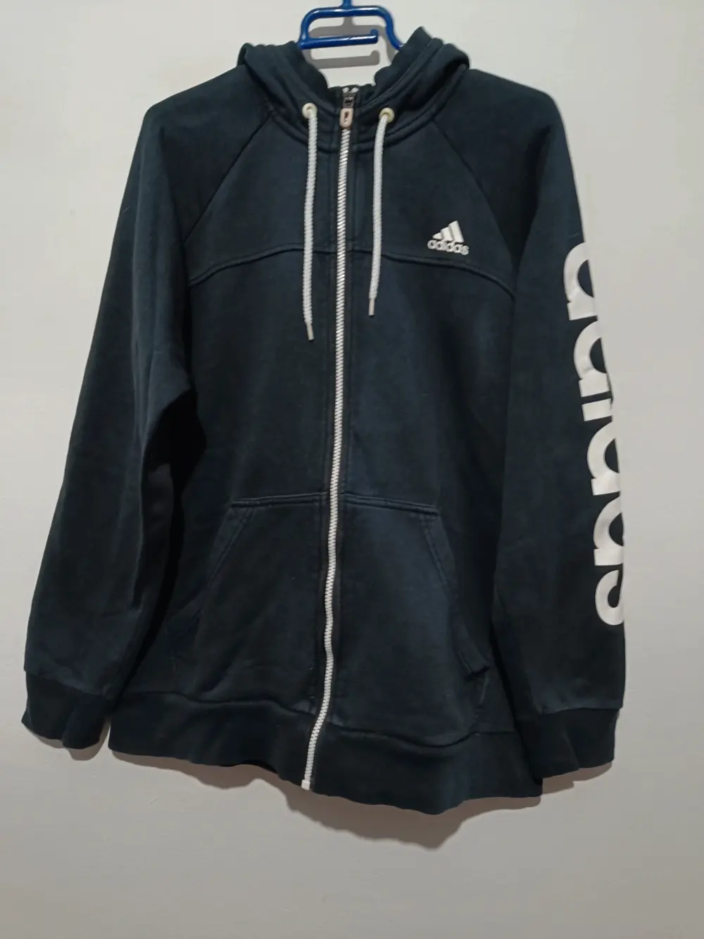 Sudadera Adidas logo con capucha y cremallera talla L