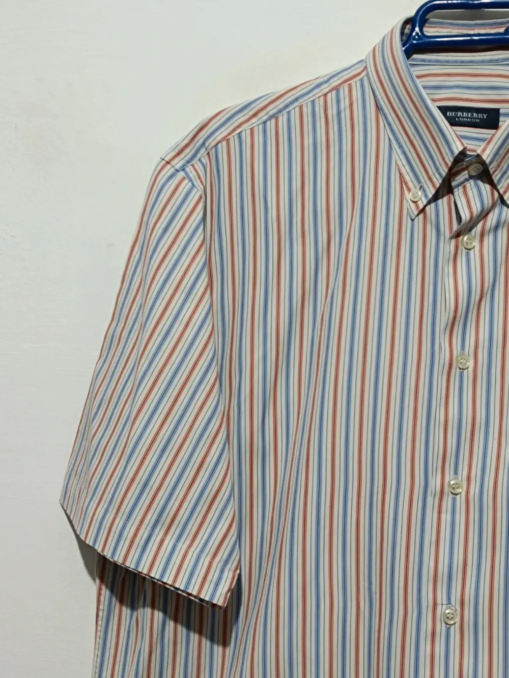 Camisa a rayas manga corta Burberry talla 4 equivale a una L ver medidas, foto 5