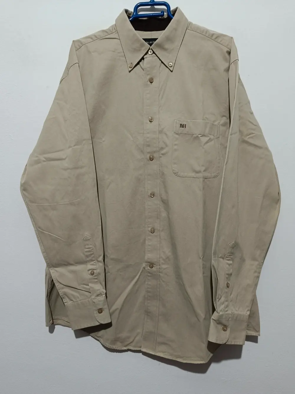Camisa Pedro del Hierro Twill Gabardine manga larga talla 5 equivale a una XL ver medidas