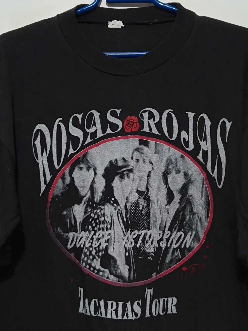 Camiseta vintage Grupo Rock Rosas Rojas años 80/90 Talla SG equivale a una L/XL ver medidas, foto 2