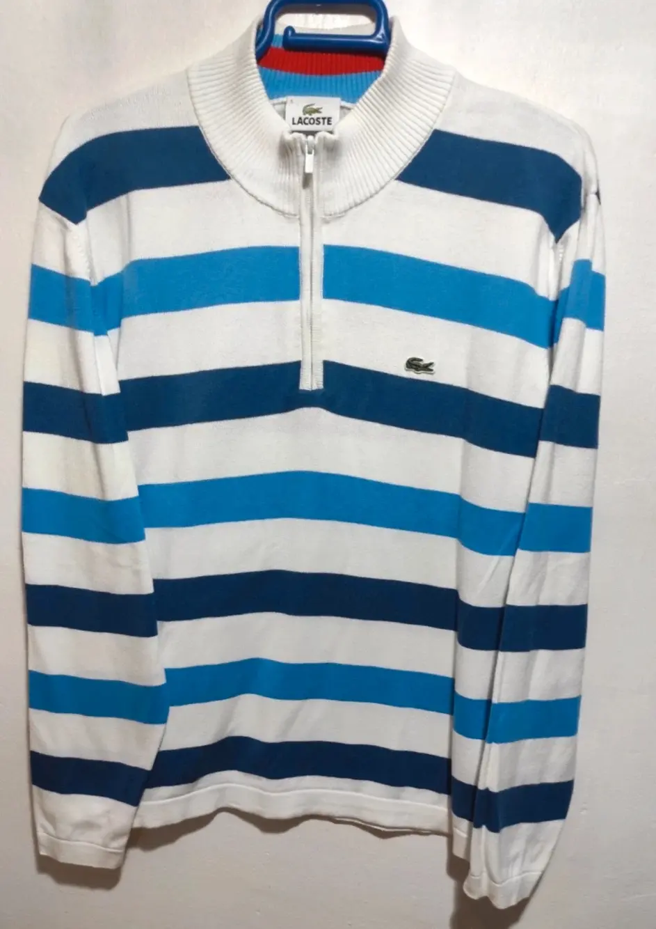 Jersey a rayas Lacoste talla 5 equivale a una L ver medidas