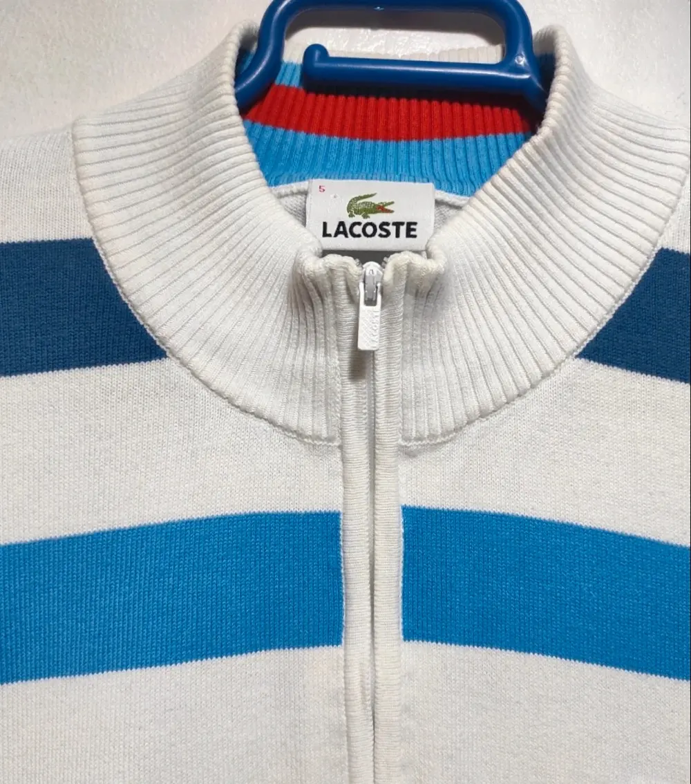 Jersey a rayas Lacoste talla 5 equivale a una L ver medidas, foto 2