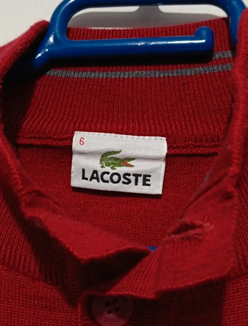 Jersey de lana Lacoste talla 6 equivale a una XL ver medidas, foto 4