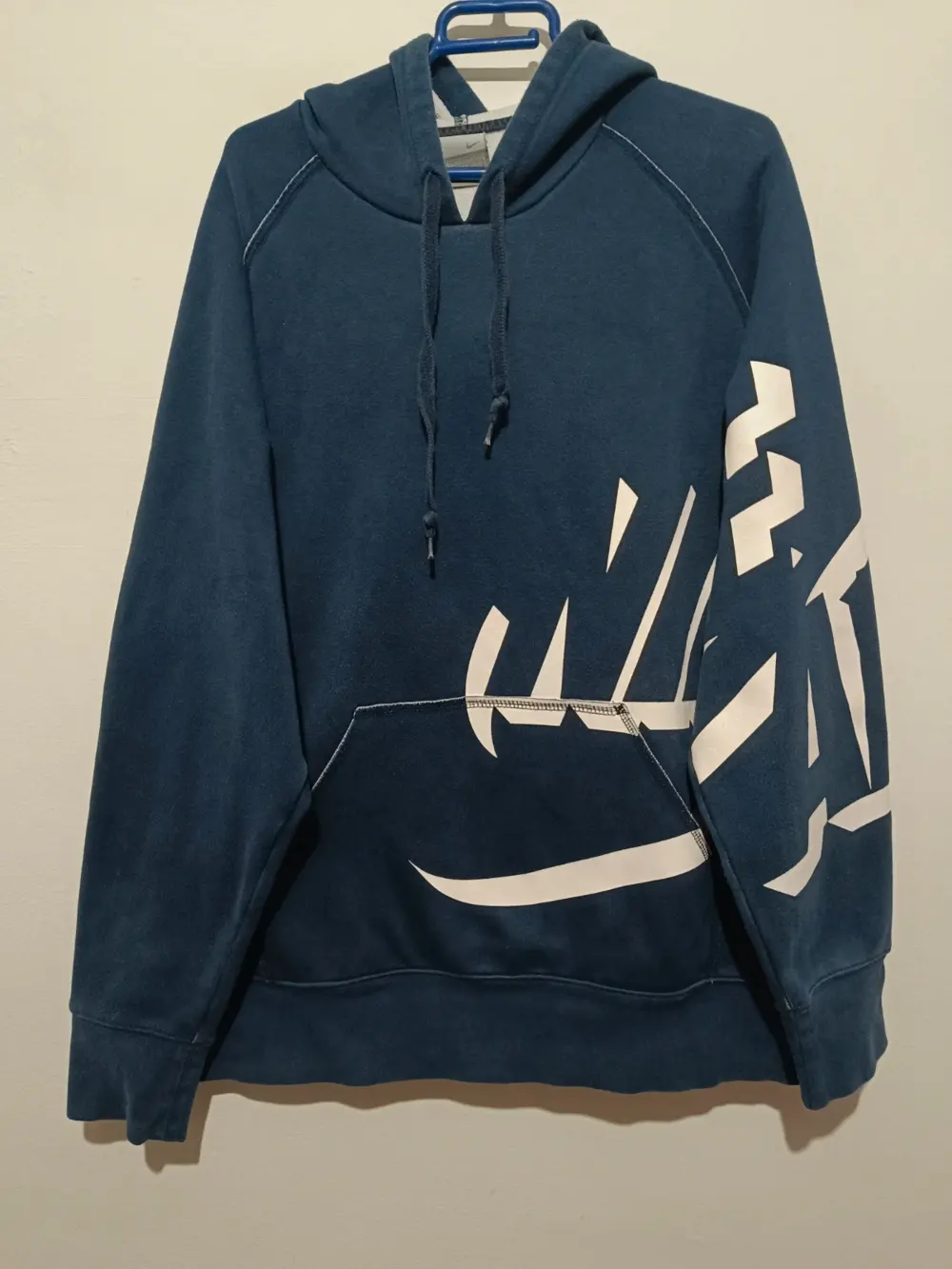 Sudadera con capucha vintage Y2K Nike logo grande talla L ver medidas