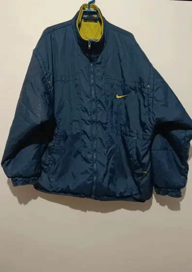 Chaqueta bomber plumón Nike Swoosh vintage reversible años 90 talla L ver medidas