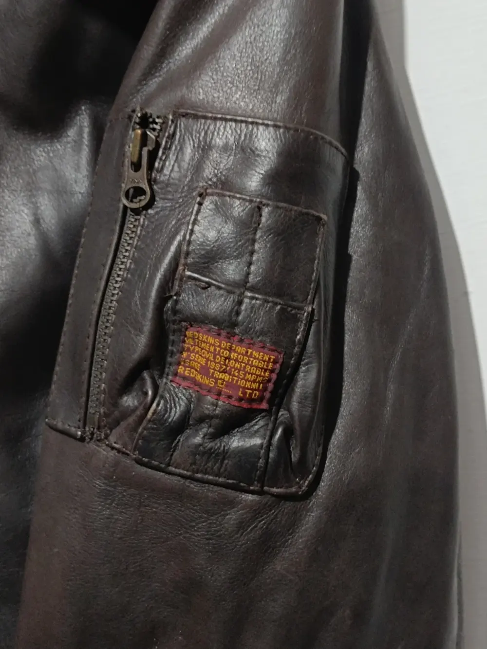 Chaqueta Piloto Aviador Redskins cuero talla L equivale a una XS ver medidas, foto 3