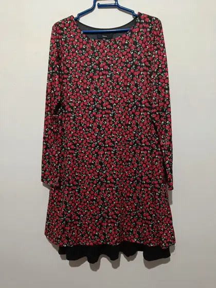 Vestido rosas otoño invierno Festa talla 50 ver medidas