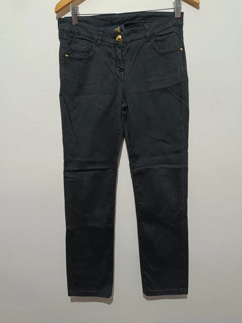 Pantalon negro vaquero Cavalli class talla 38 ver medidas