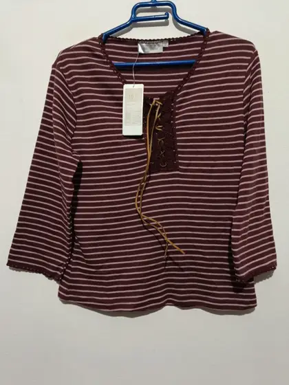 Camiseta a rayas manga 3/4 Kiabi casual talla 36 ver medidas