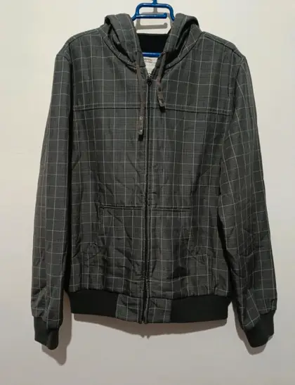 Chaqueta a cuadros forro polar Xdye talla L*
