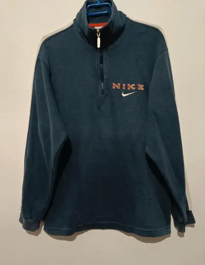 Sudadera Nike Navy cremallera 1/4 vintage 90s talla XS sirve para S ver medidas *
