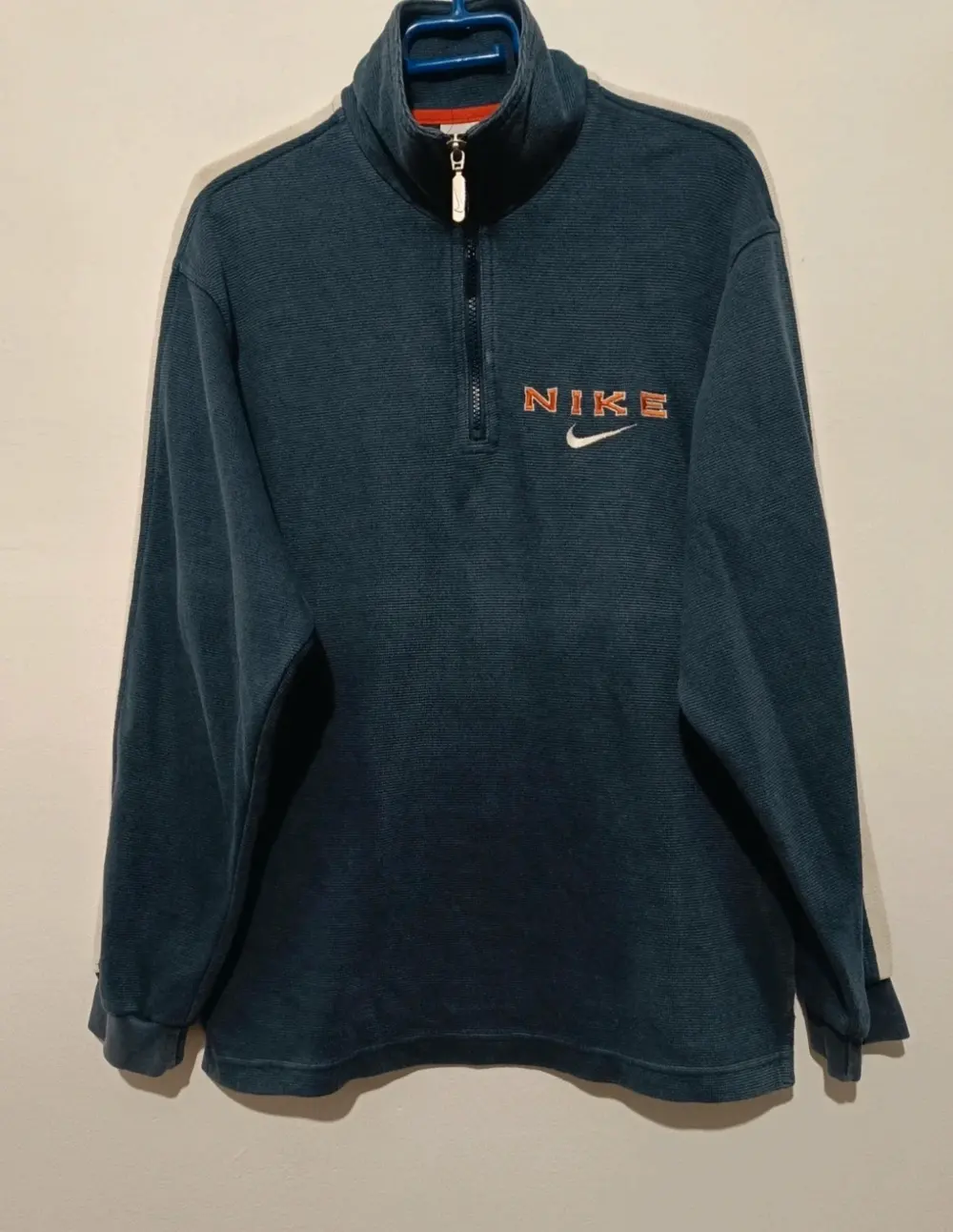 Sudadera Nike Navy cremallera 1/4 vintage 90s talla XS sirve para S ver medidas *