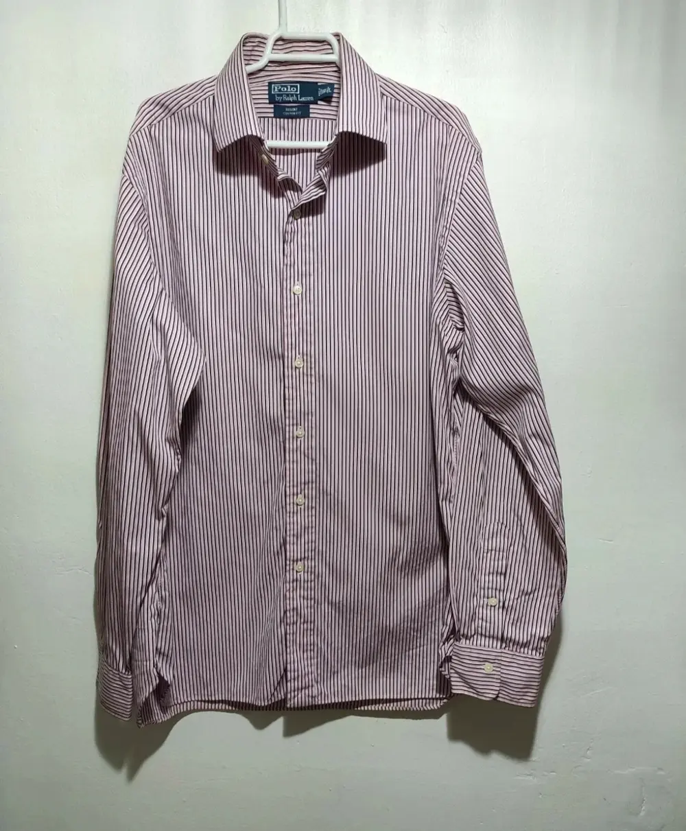 Camisa manga larga a rayas Polo Ralph Lauren talla 16 1/2 L*