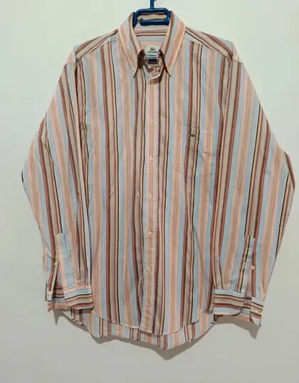 Camisa a rayas manga larga Lacoste talla 40*