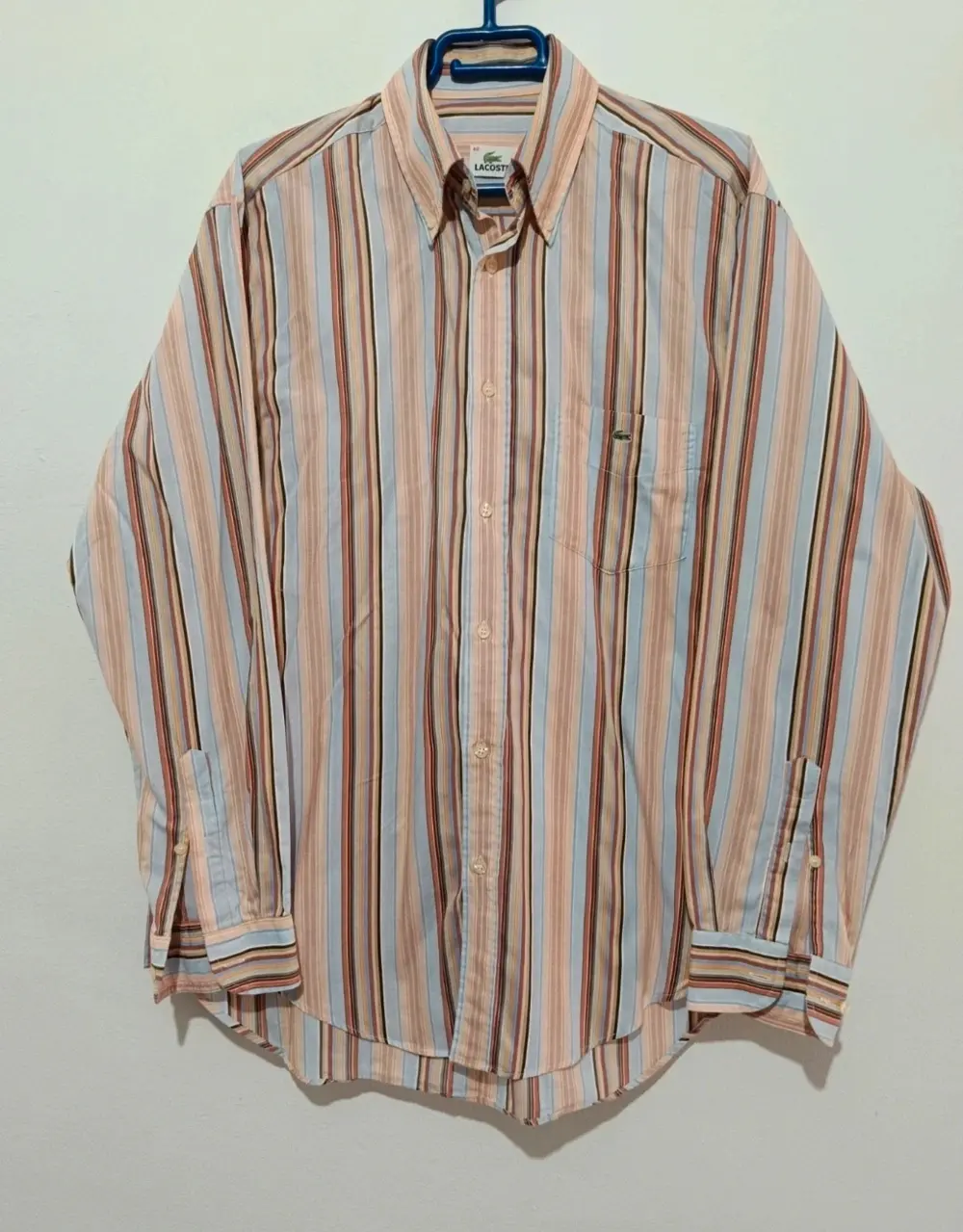 Camisa a rayas manga larga Lacoste talla 40*