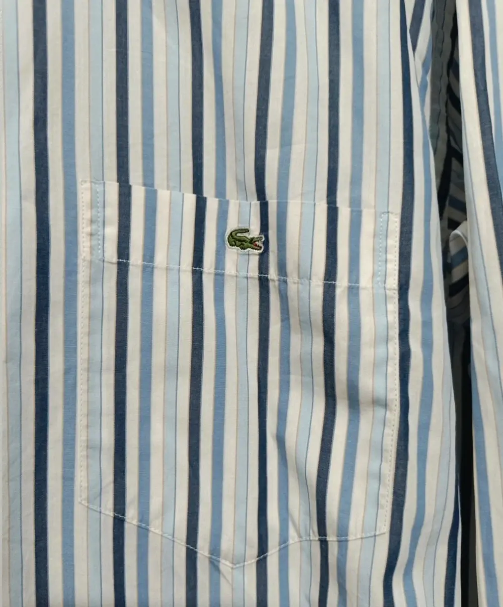 Camisa a rayas manga larga Lacoste talla 42 L*, foto 3