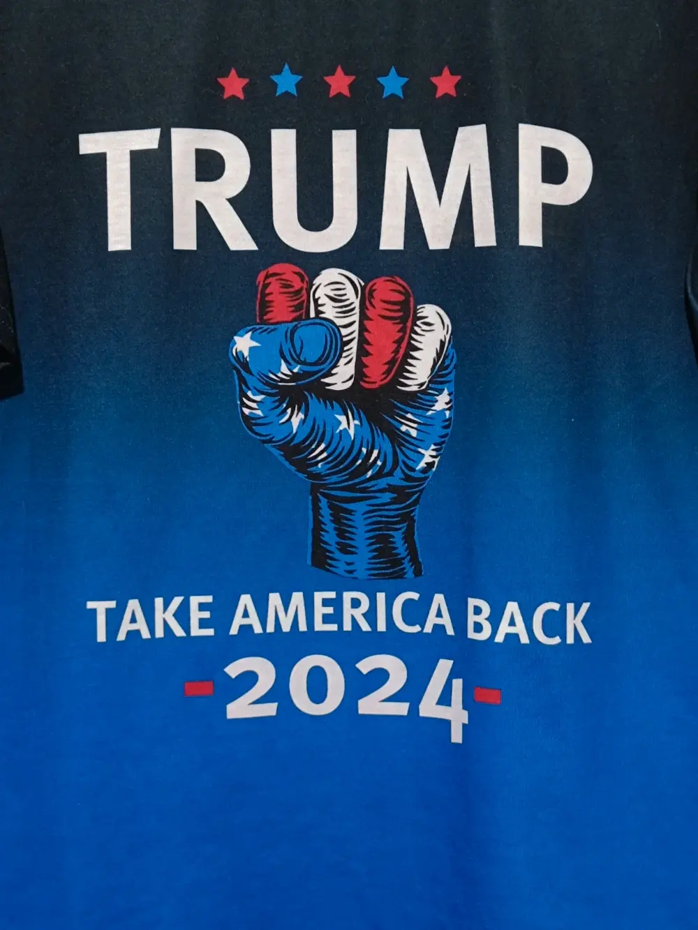 Camiseta Donald Trump Take America Back 2024 talla M, foto 2