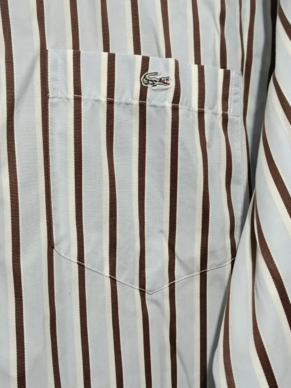 Camisa a rayas manga larga Lacoste talla 44 equivale a una XL ver medidas, foto 4