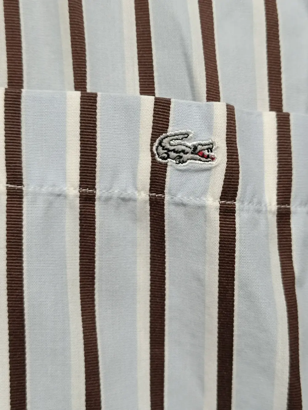 Camisa a rayas manga larga Lacoste talla 44 equivale a una XL ver medidas, foto 5