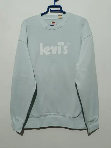 Jersey azul turquesa cuello redondo Levi's relaxed talla M