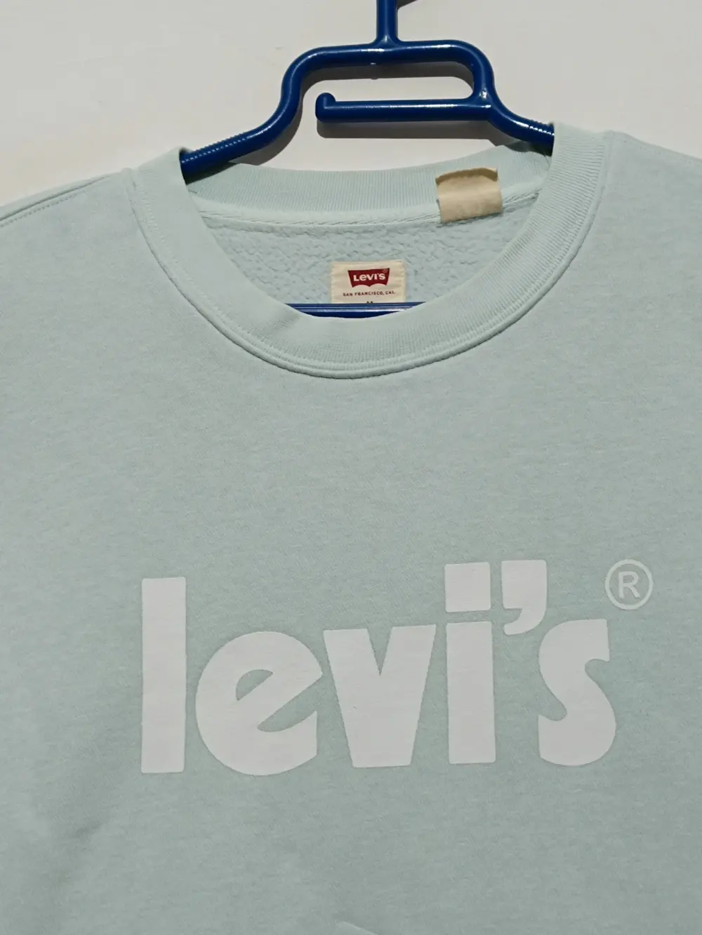 Jersey azul turquesa cuello redondo Levi's relaxed talla M, foto 2