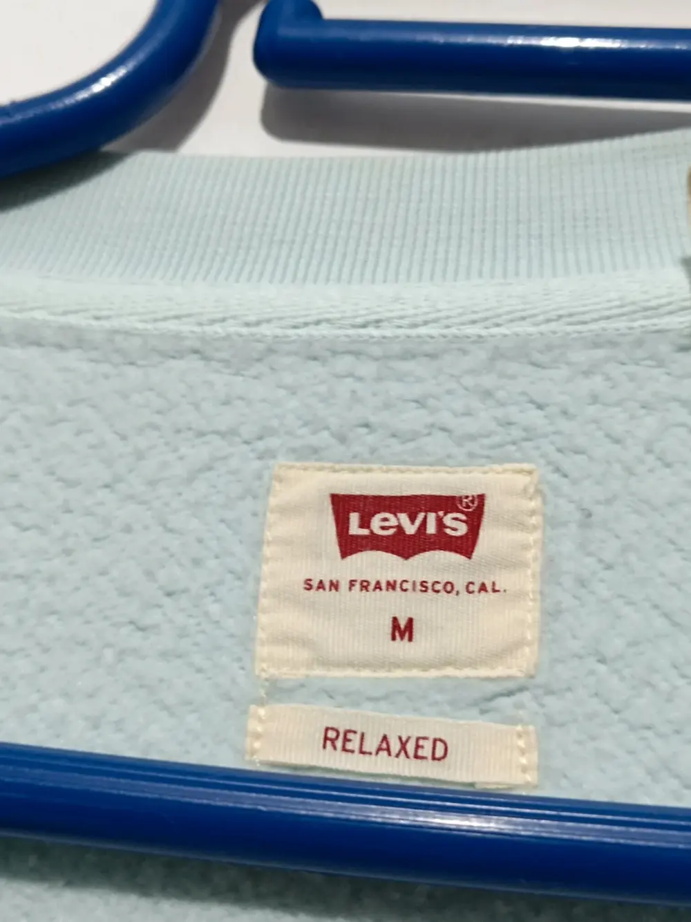 Jersey azul turquesa cuello redondo Levi's relaxed talla M, foto 3