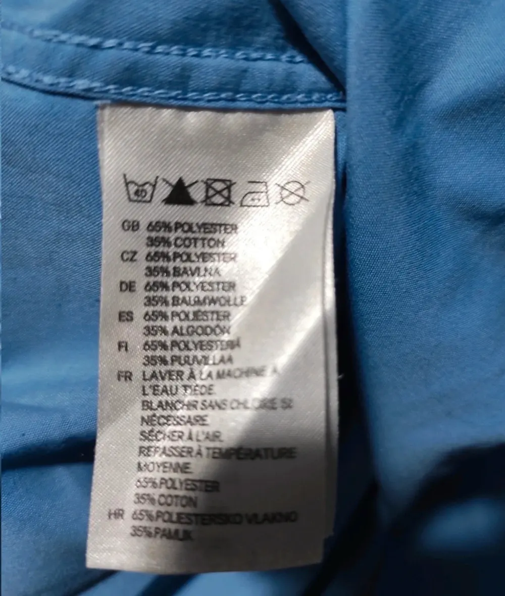 Camisa lisa manga larga H&M easy iron talla M*, foto 4